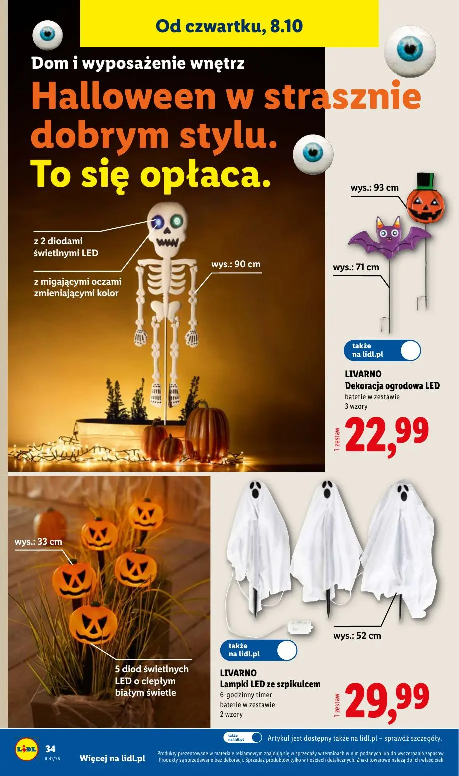 Lidl gazetka, strona 44 z 60 — LIVARNO Dekoracja ogrodowa LED, LIVARNO Lampki LED ze szpikulcem