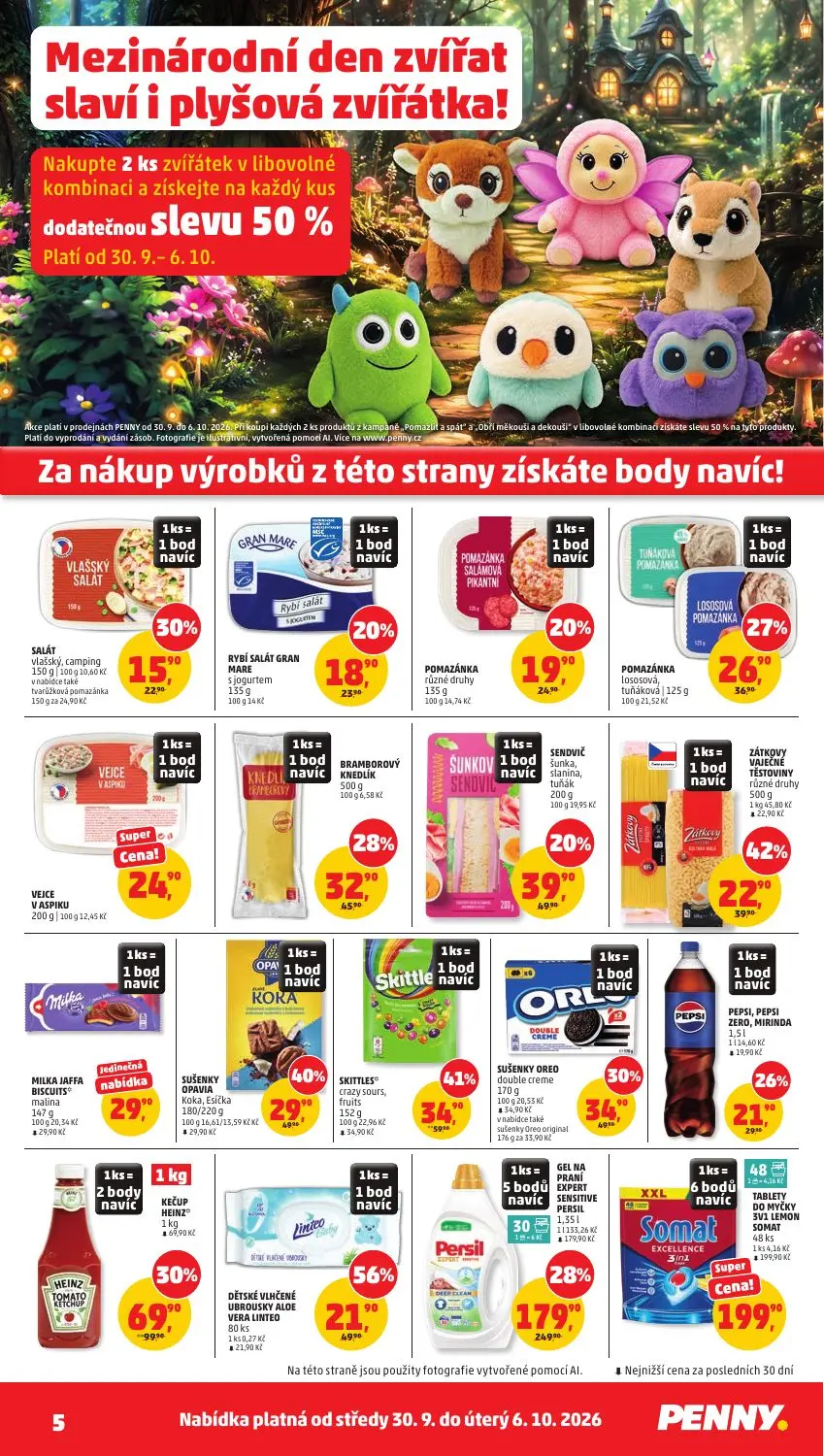 PENNY leták, strana 5 z 37 — GEL NA PRANÍ EXPERT SENSITIVE PERSIL, KEČUP HEINZ, DĚTSKÉ VLHČENÉ UBROUSKY ALOE VERA LINTEO