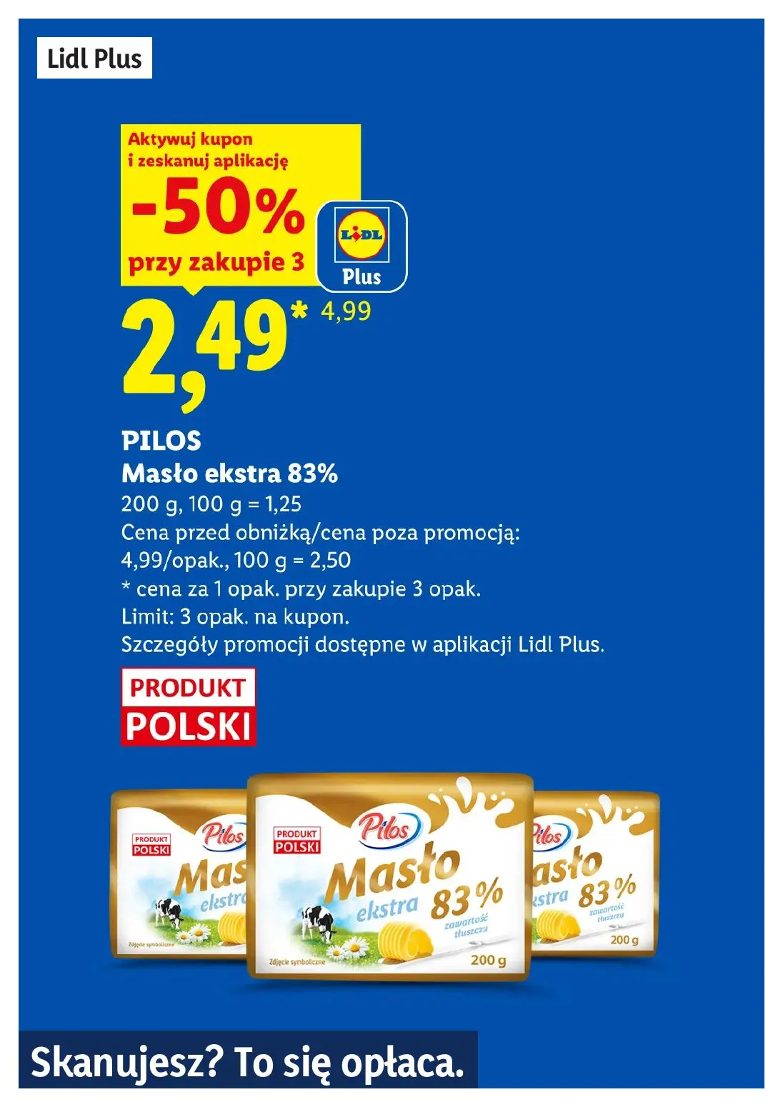 Lidl gazetka, strona 5 z 30 — Masło ekstra 83%