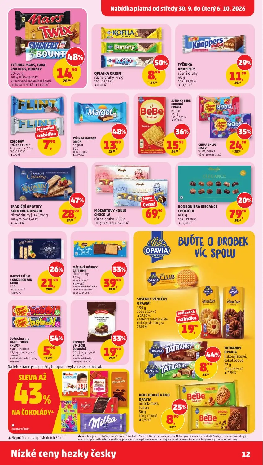 PENNY leták, strana 12 z 37 — TRADIČNÍ OPLATKY KOLONÁDA OPAVIA, BONBONIÉRA ELEGANCE CHOCO'LA, MÁSLOVÉ SUŠENKY CAFE TIME