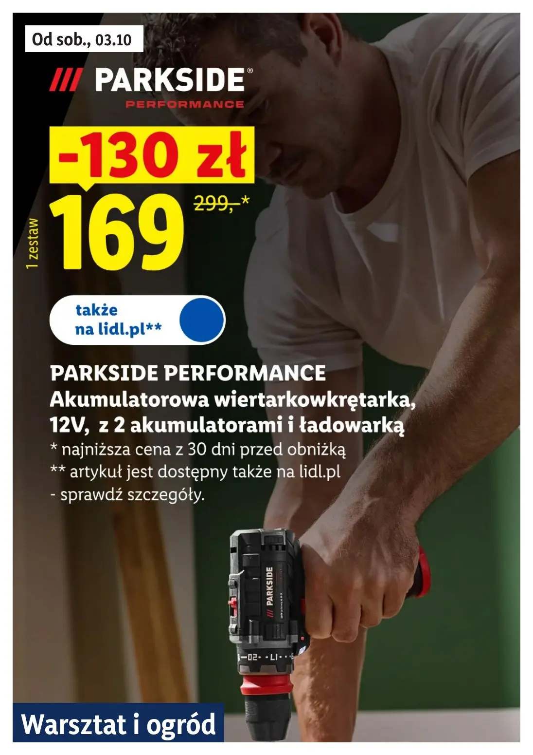 Lidl gazetka, strona 16 z 30 — PARKSIDE PERFORMANCE Akumulatorowa wiertarkowkrętarka, 12V, z 2 akumulatorami i ładowarką