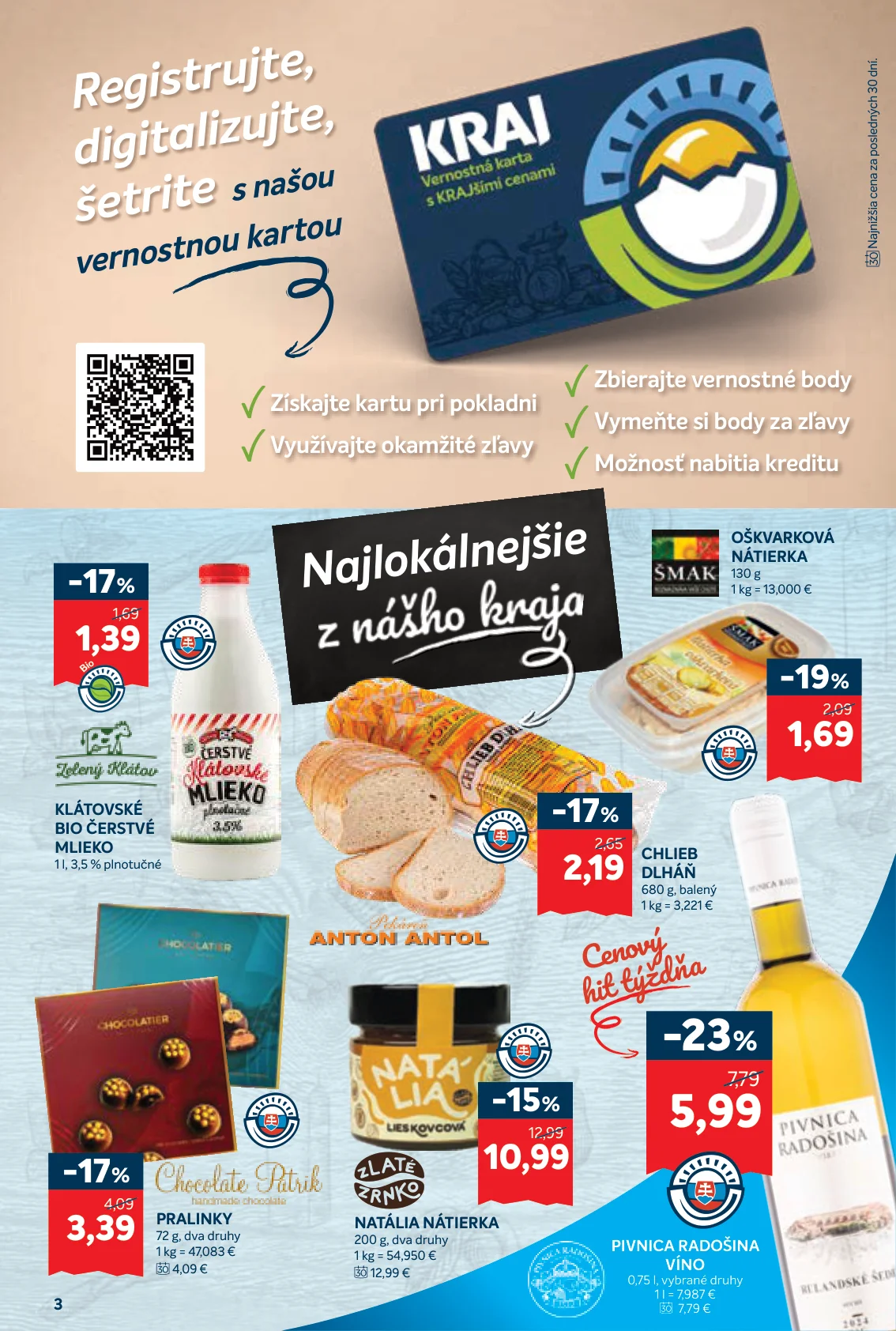 Kraj leták, strana 5 z 16 — NATÁLIA NÁTIERKA, PIVNICA RADOŠINA VÍNO, Chocolate Patrik PRALINKY