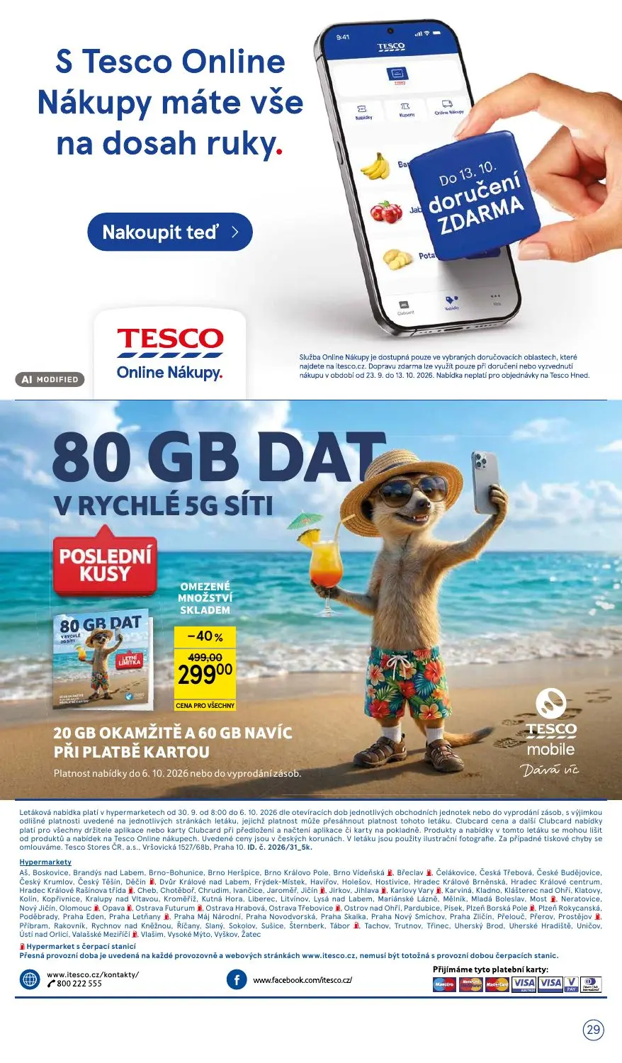 Tesco leták, strana 29 z 36 — 80 GB DAT