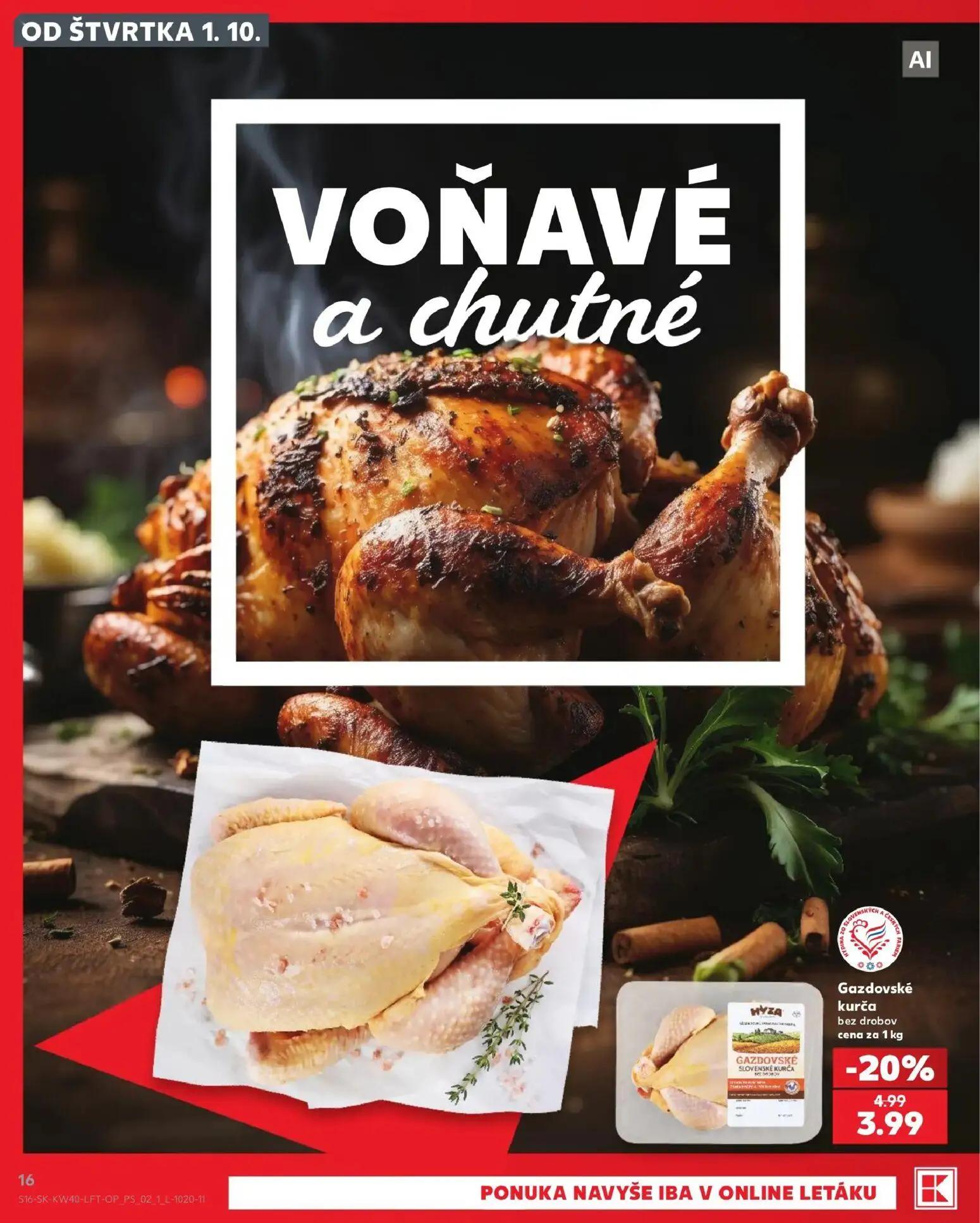 Kaufland leták, strana 16 z 76 — Gazdovské kurča bez drobov