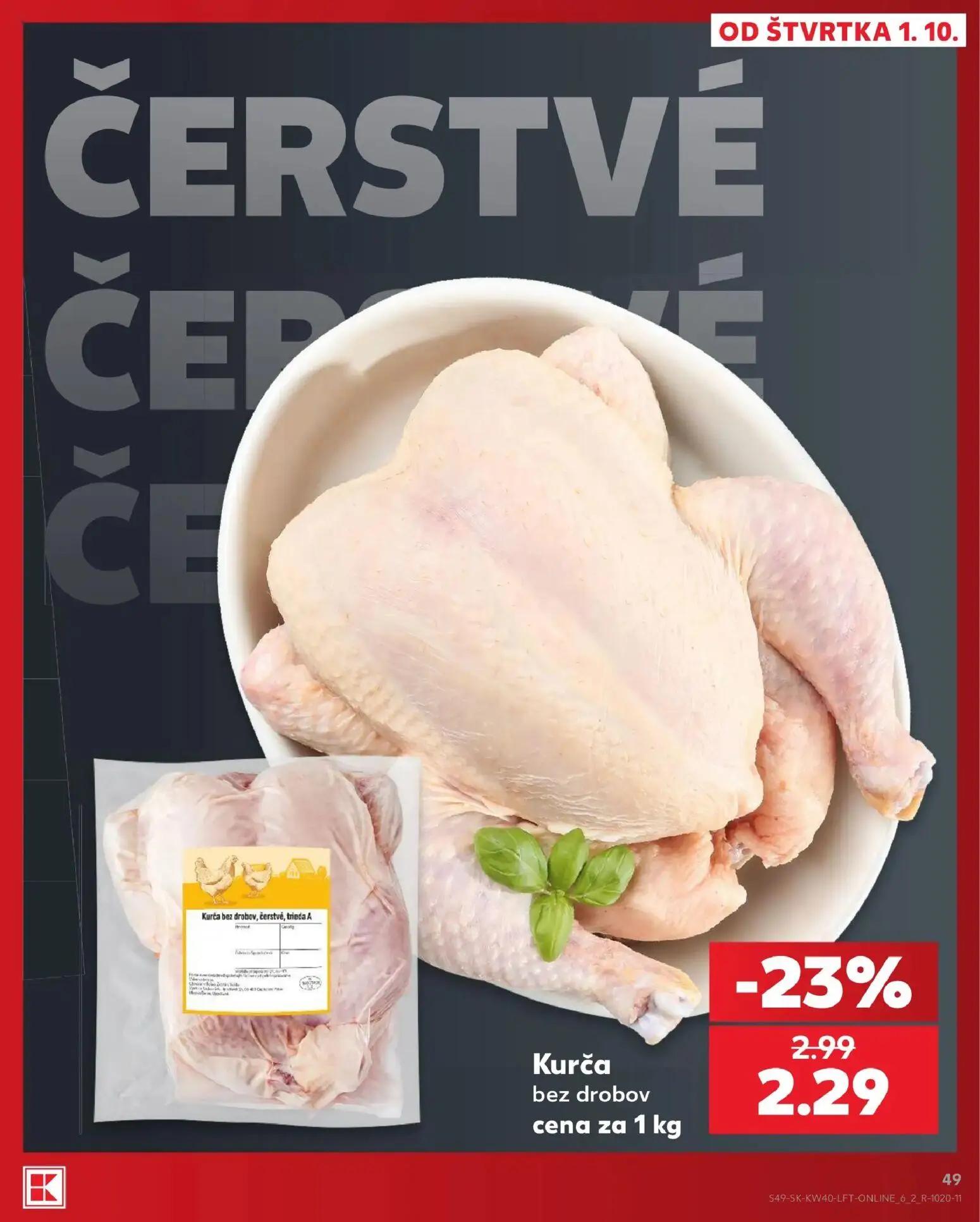 Kaufland leták, strana 49 z 76 — Kurča bez drobov