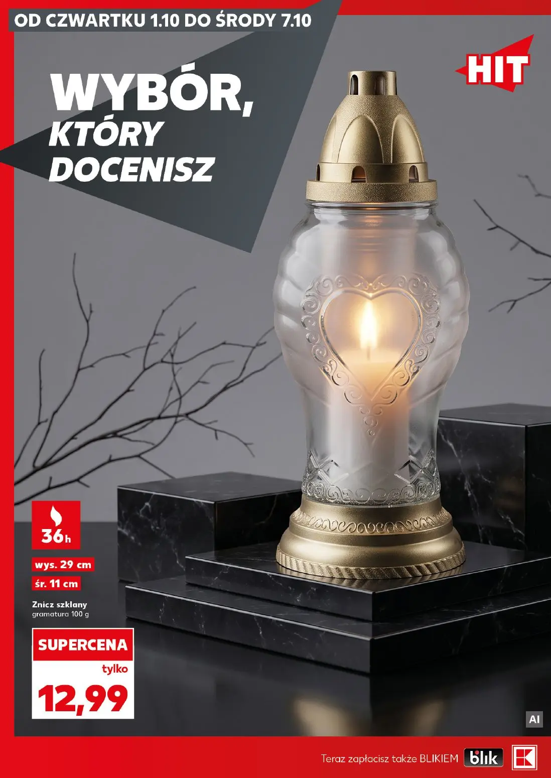Kaufland gazetka, strona 2 z 20 — Znicz szklany gramatura 100 g
