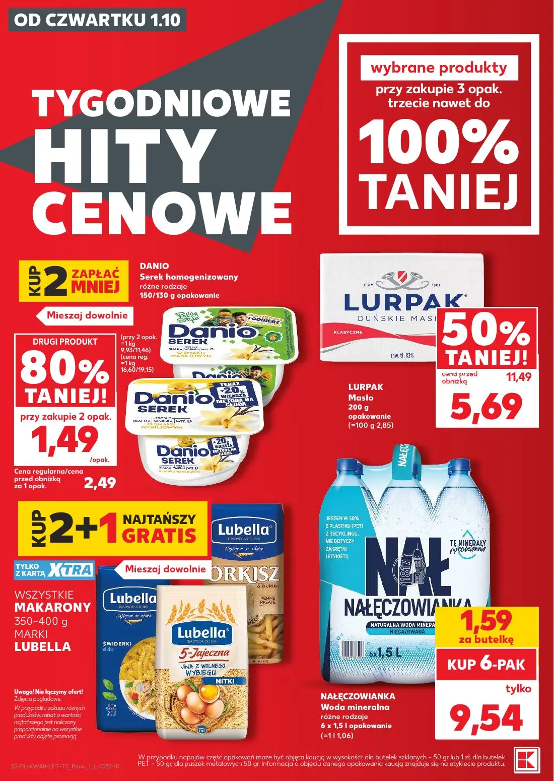 Kaufland gazetka, strona 2 z 67 — LURPAK Masło, DANIO Serek homogenizowany różne rodzaje, NAŁĘCZOWIANKA Woda mineralna różne…