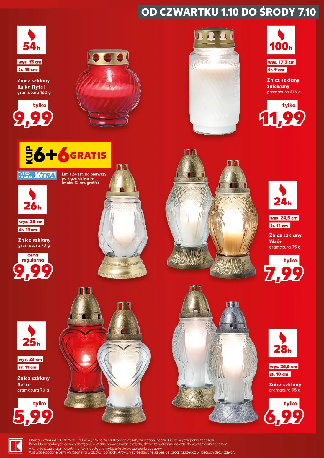Kaufland gazetka, strona 3 z 20 — Znicz szklany Kulka Ryfel, Znicz szklany zalewany, Znicz szklany