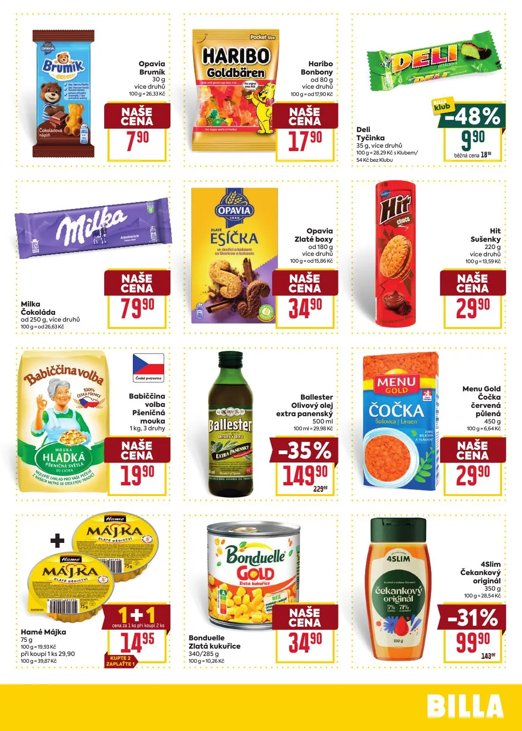 Billa leták, strana 5 z 8 — Ballester Olivový olej extra panenský, 4Slim Čekankový originál, Deli Tyčinka