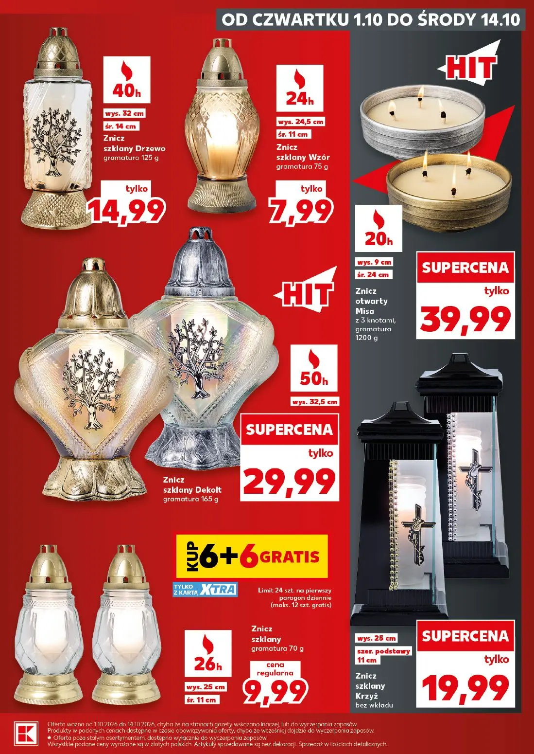 Kaufland gazetka, strona 5 z 18 — Znicz szklany Drzewo, Znicz szklany Wzór, Znicz otwarty Misa