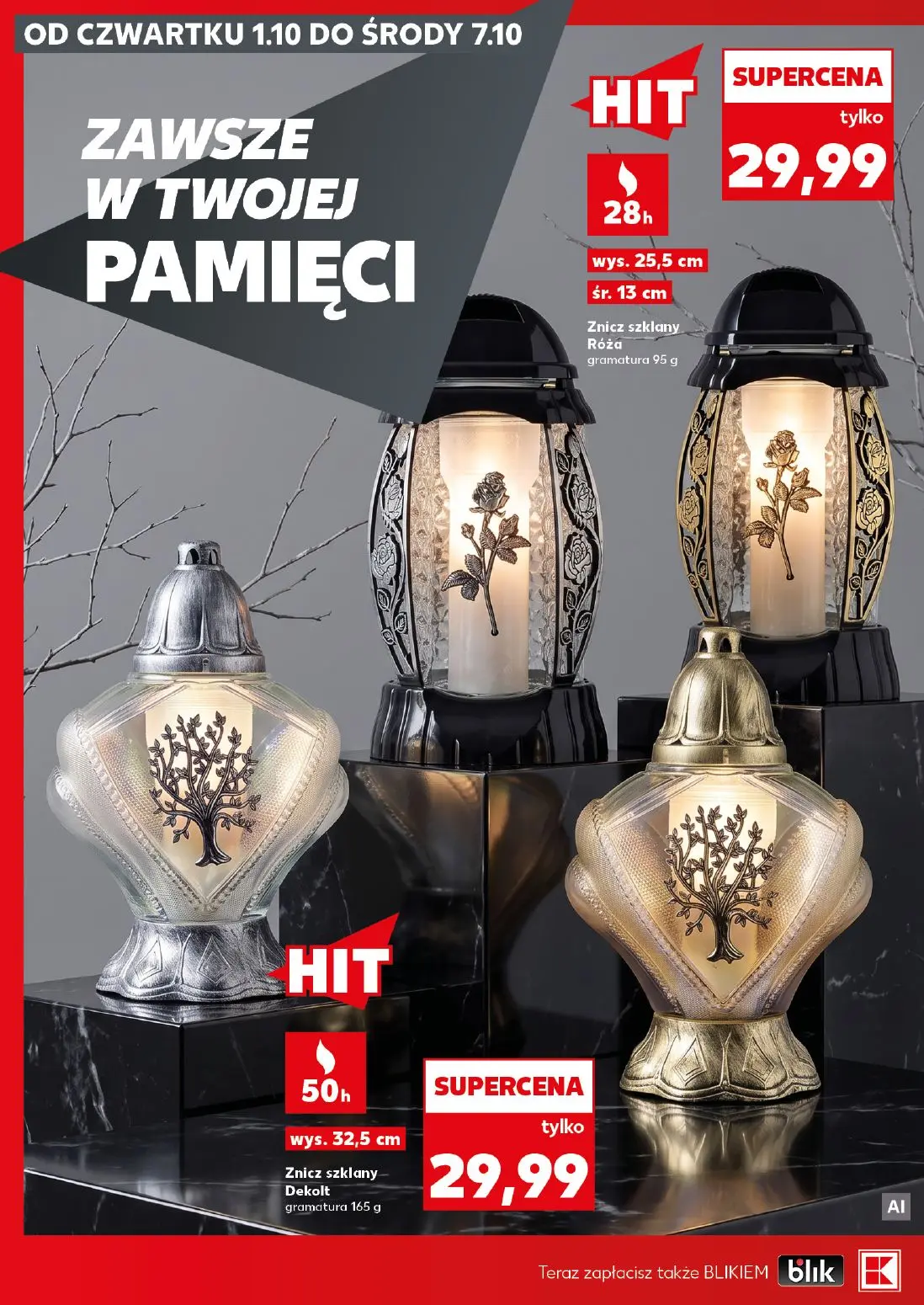 Kaufland gazetka, strona 6 z 20 — Znicz szklany Róża, Znicz szklany Dekolt