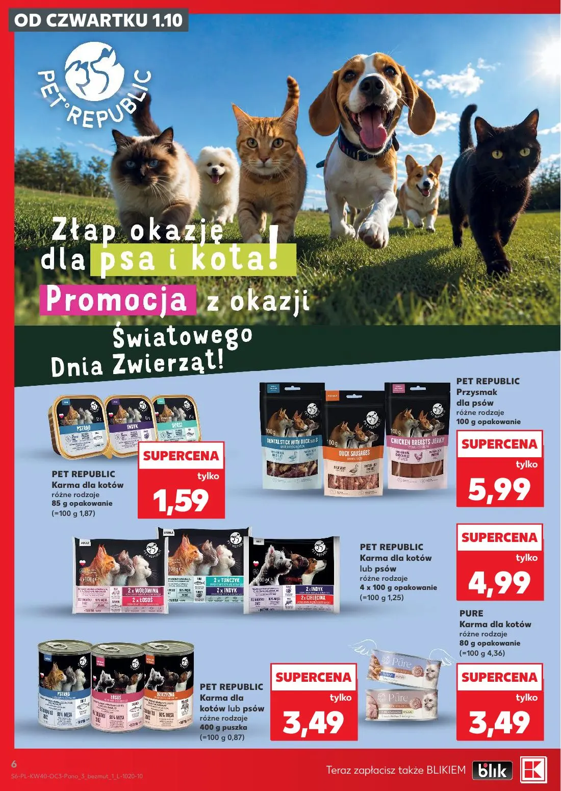 Kaufland gazetka, strona 6 z 18 — PET REPUBLIC Karma dla kotów, PET REPUBLIC Przysmak dla psów, PET REPUBLIC Karma dla kotów…