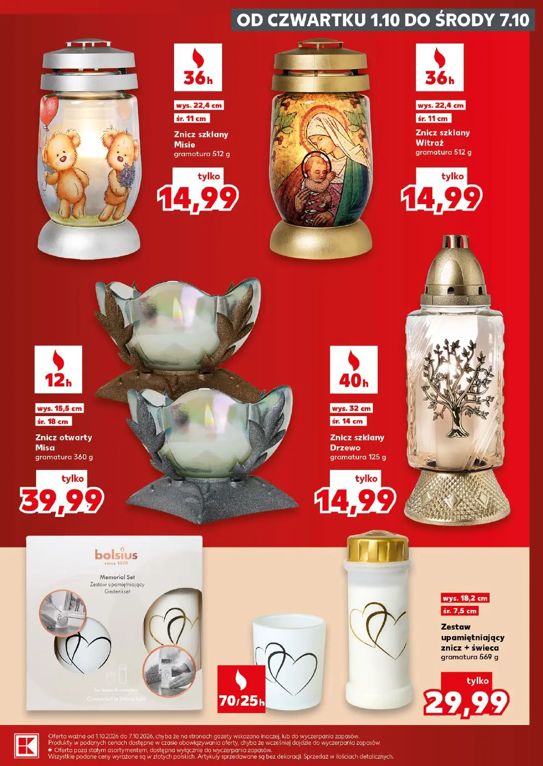 Kaufland gazetka, strona 7 z 20 — Znicz szklany Misie, Znicz szklany Witraż, Znicz otwarty Misa