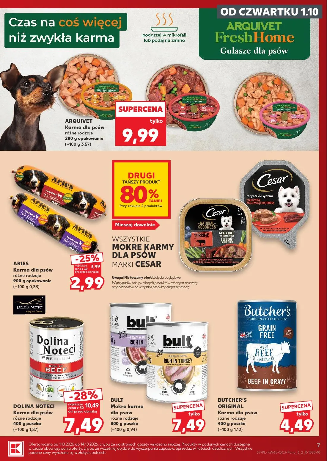 Kaufland gazetka, strona 7 z 18 — DOLINA NOTECI Karma dla psów, ARIES Karma dla psów, ARQUIVET Karma dla psów