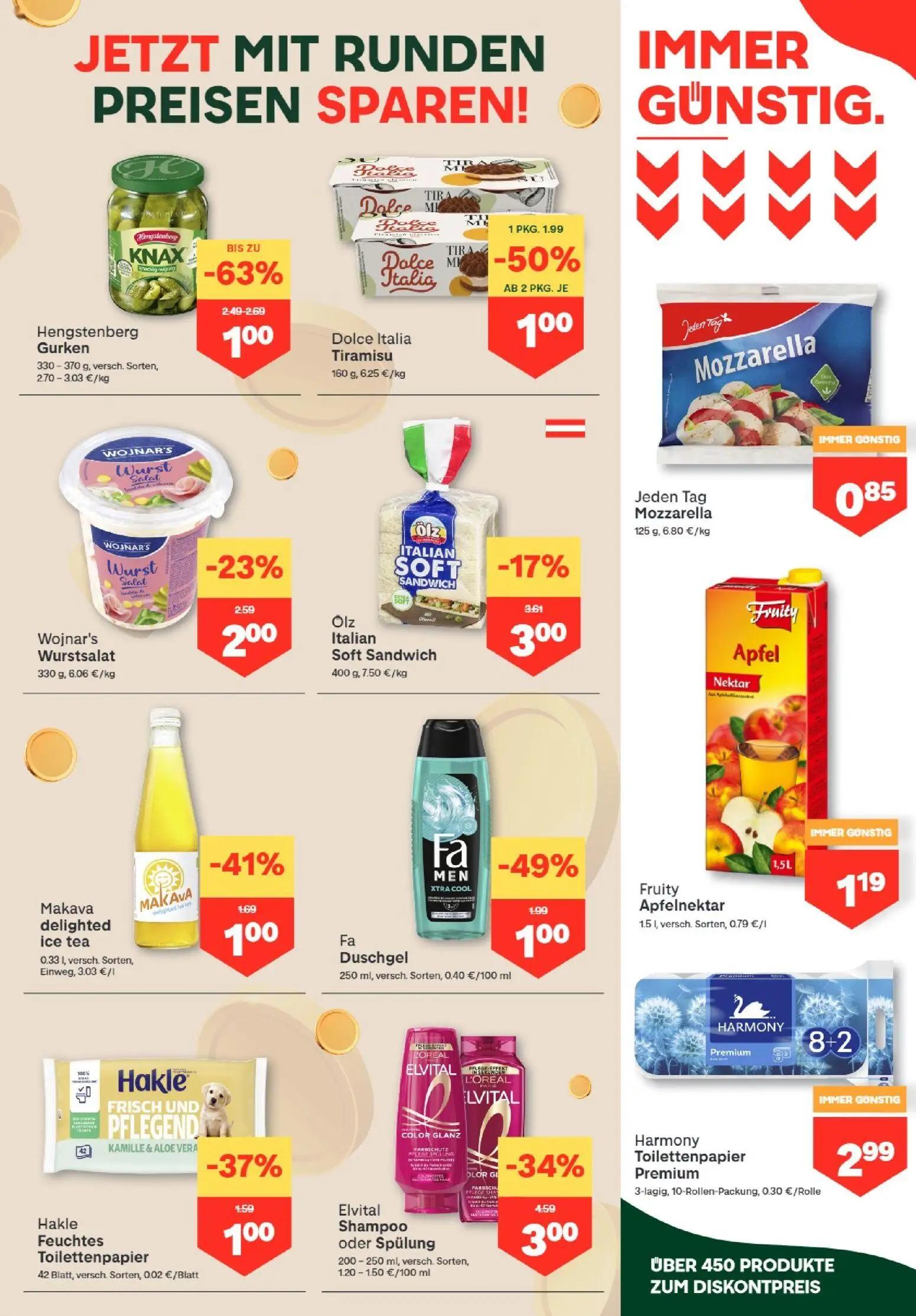 MPREIS Prospekt, Seite 7 von 15 — Hengstenberg Gurken, Elvital Shampoo oder Spülung, Dolce Italia Tiramisu