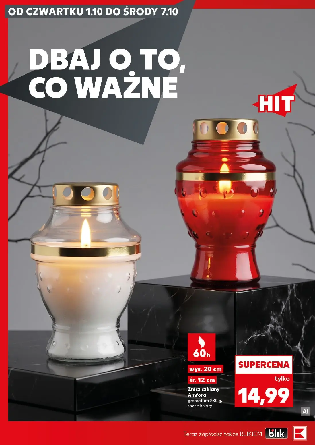 Kaufland gazetka, strona 10 z 20 — Znicz szklany Amfora