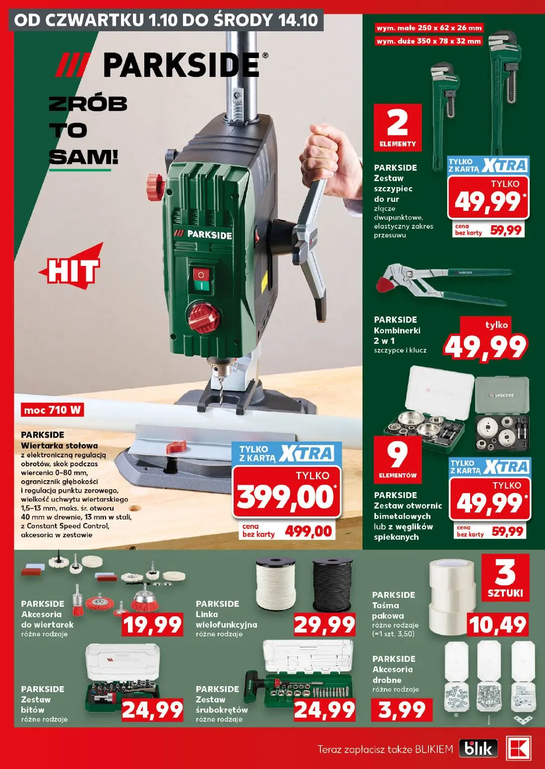Kaufland gazetka, strona 10 z 18 — PARKSIDE Wiertarka stołowa, PARKSIDE Zestaw szczypiec do rur, PARKSIDE Zestaw otwornic