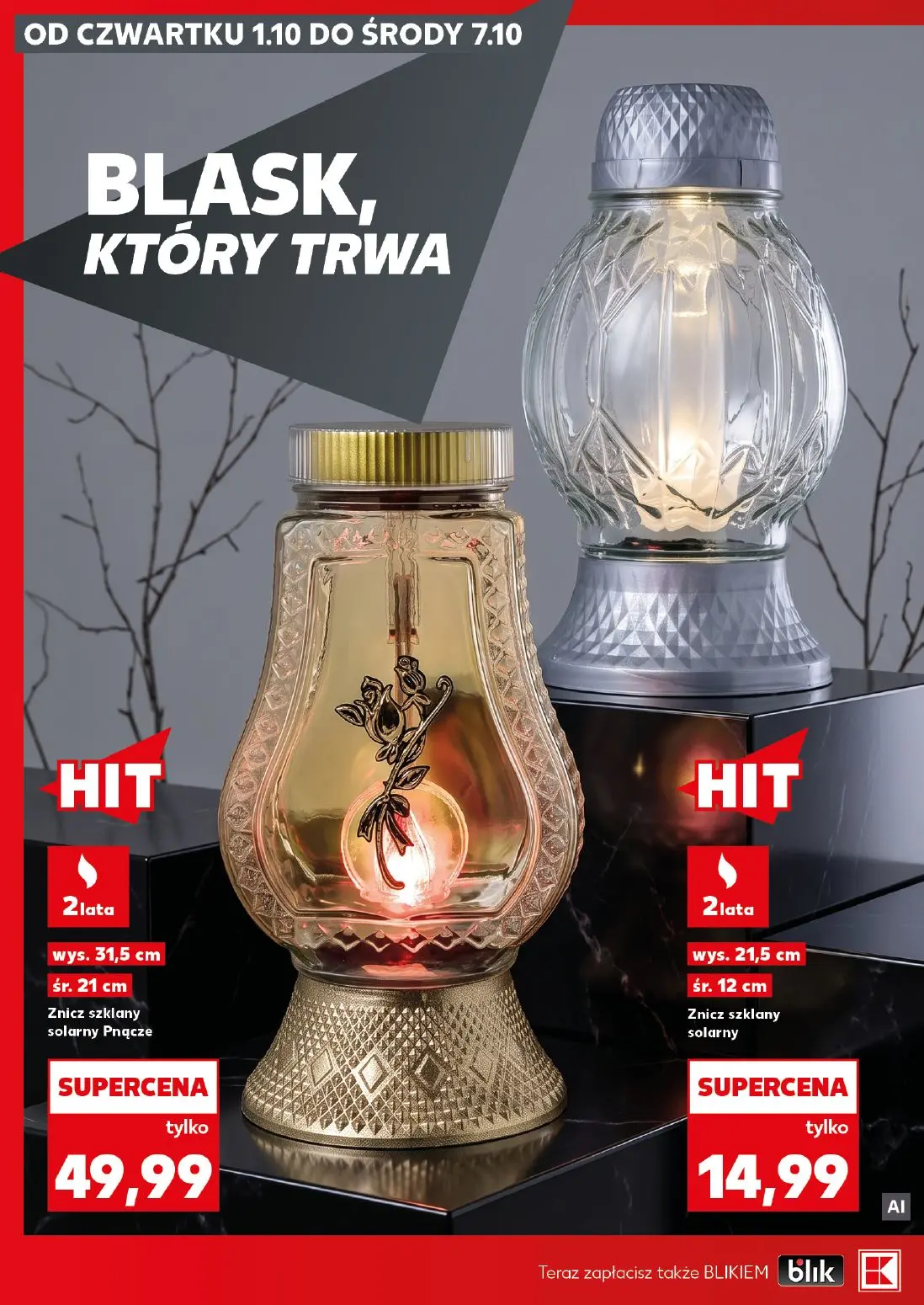 Kaufland gazetka, strona 14 z 20 — Znicz szklany solarny Pnącze, Znicz szklany solarny