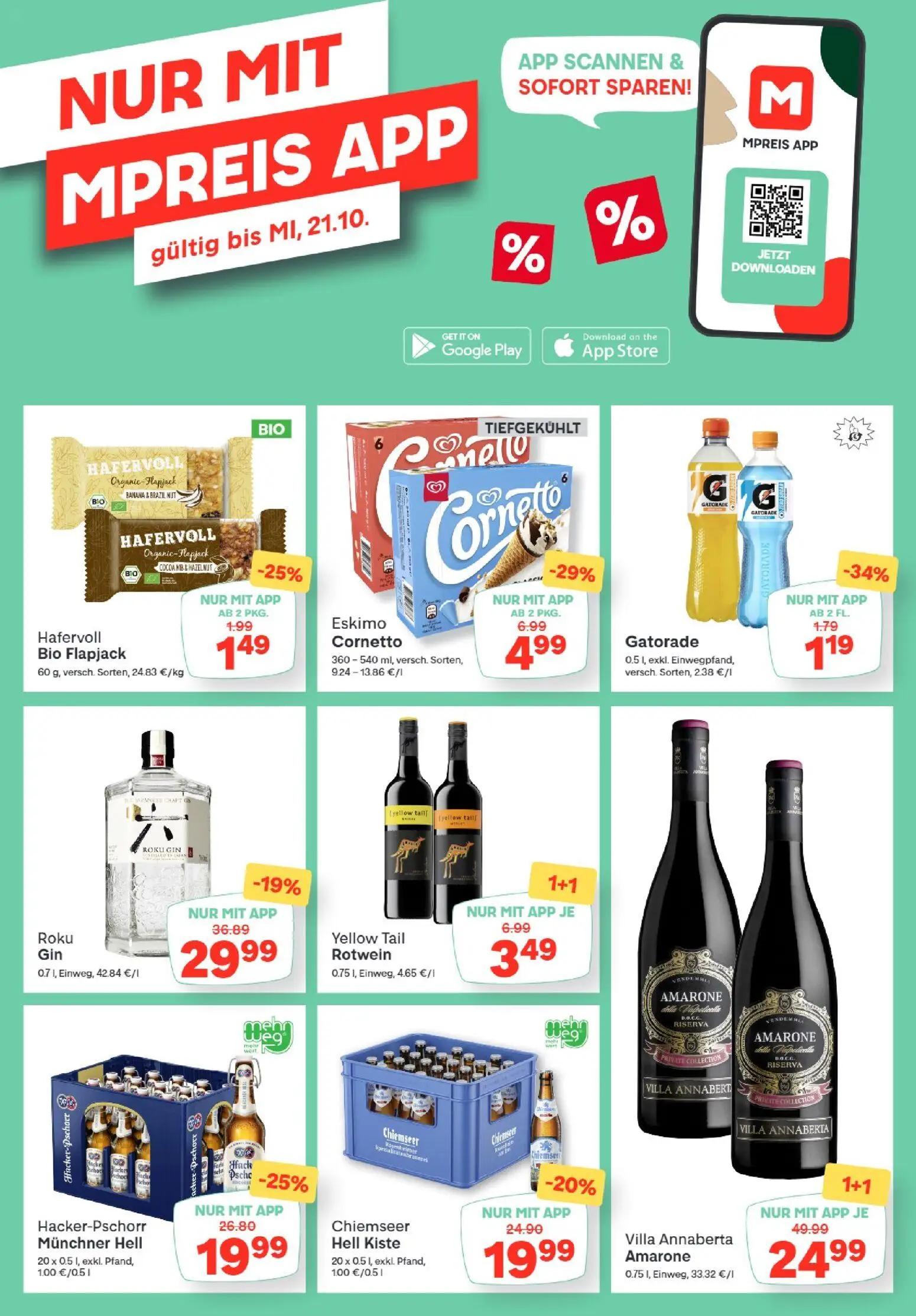 MPREIS Prospekt, Seite 14 von 15 — Villa Annaberta Amarone, Roku Gin, Hacker-Pschorr Münchner Hell