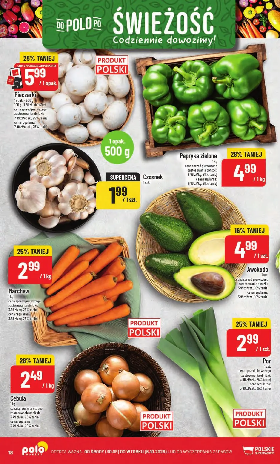 POLOmarket gazetka, strona 18 z 66 — Pieczarki, Papryka zielona, Marchew
