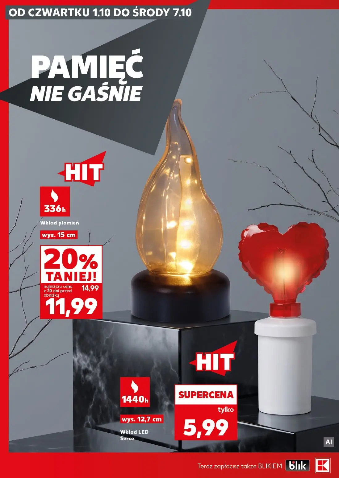 Kaufland gazetka, strona 18 z 20 — Wkład płomień, Wkład LED Serce