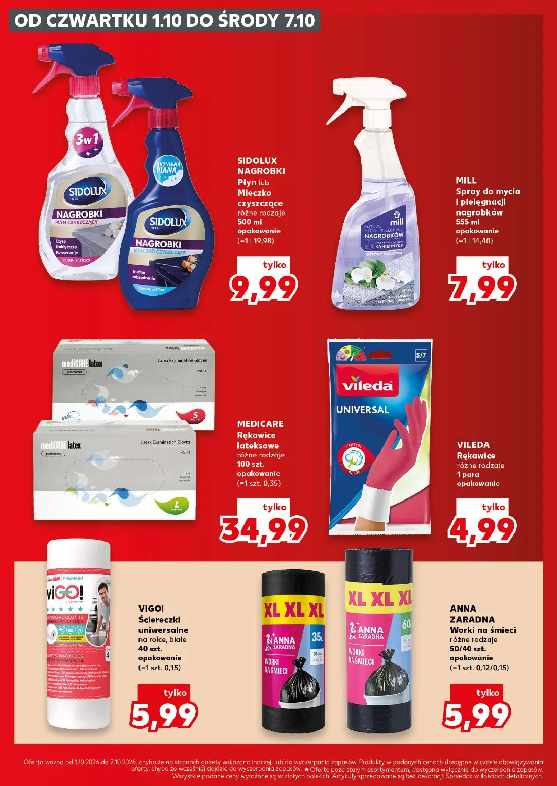 Kaufland gazetka, strona 20 z 20 — SIDOLUX NAGROBKI Płyn lub Mleczko czyszczące różne rodzaje, MILL Spray do mycia i pielęgn…