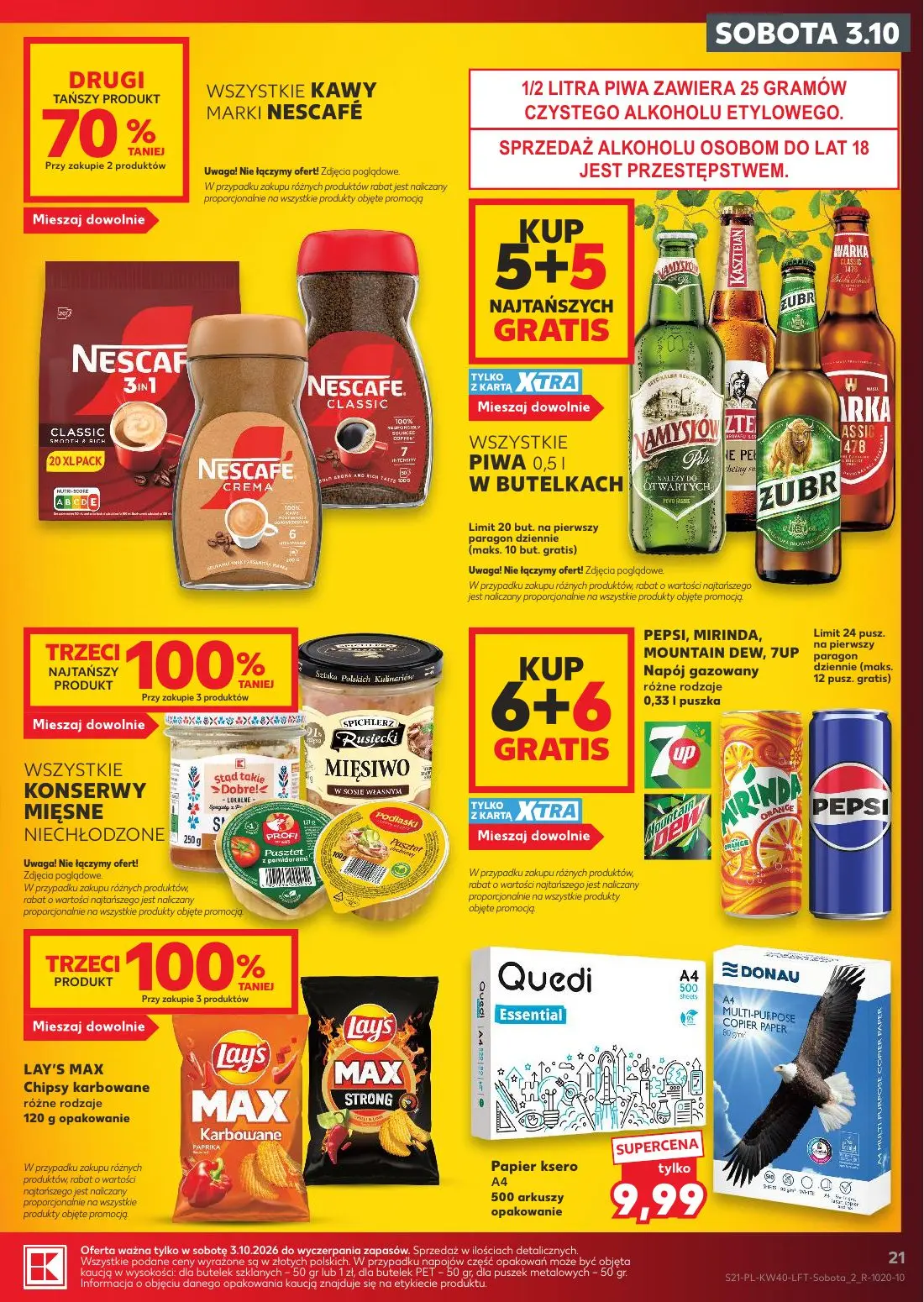 Kaufland gazetka, strona 21 z 67 — Quedi Essential Papier ksero A4