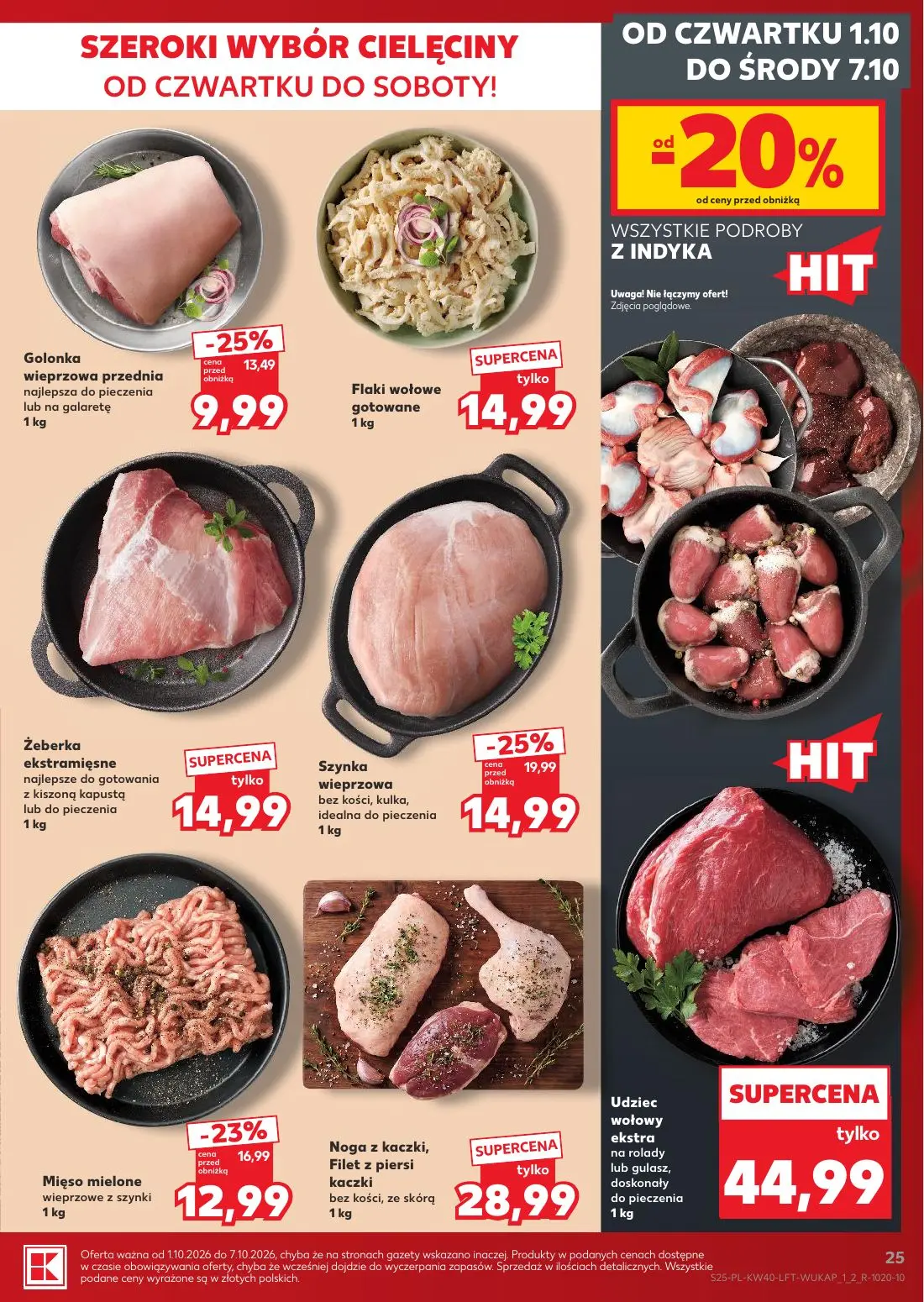 Kaufland gazetka, strona 25 z 67 — Szynka wieprzowa bez kości, kulka, Mięso mielone wieprzowe z szynki, Golonka wieprzowa pr…