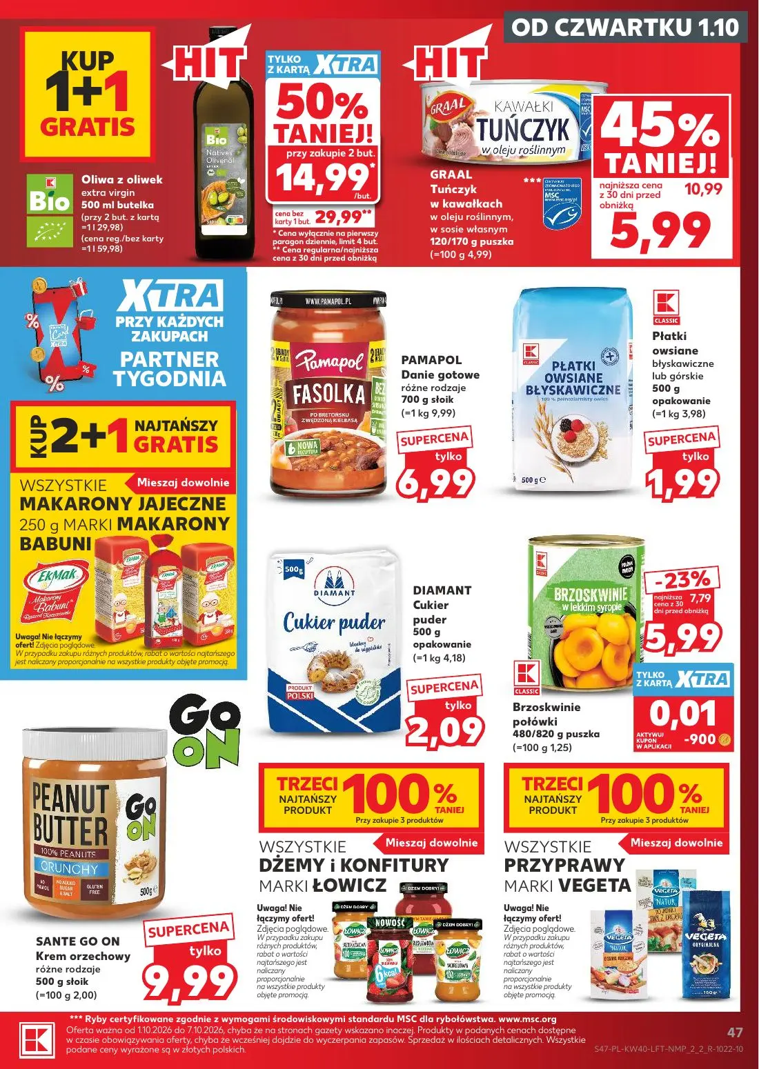 Kaufland gazetka, strona 47 z 67 — Oliwa z oliwek extra virgin, GRAAL Tuńczyk w kawałkach, Oliwa z oliwek extra virgin Bio