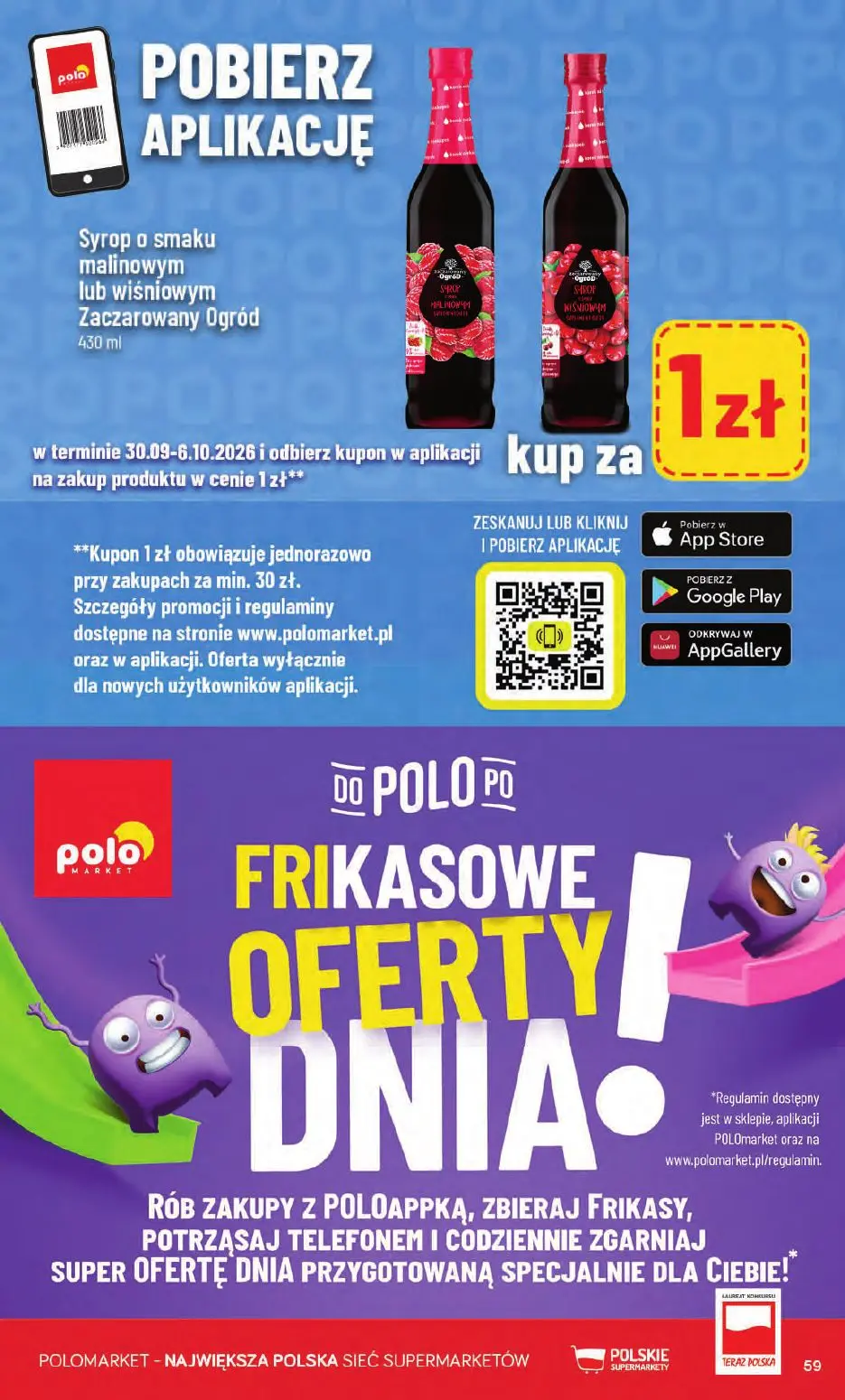POLOmarket gazetka, strona 59 z 66 — Syrop o smaku malinowym lub wiśniowym Zaczarowany Ogród