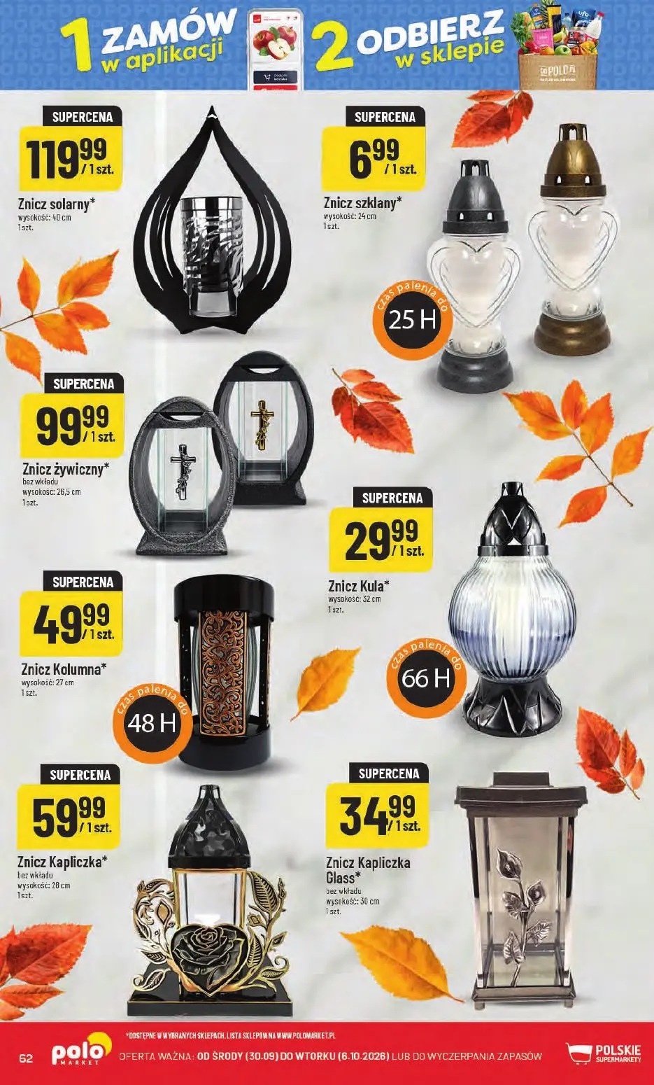 POLOmarket gazetka, strona 62 z 66 — Znicz solarny, Znicz szklany, Znicz żywiczny