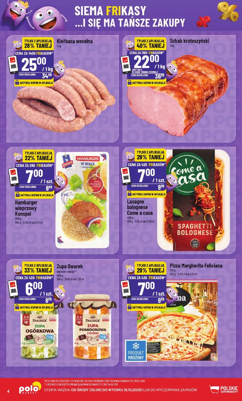 POLOmarket gazetka, strona 4 z 14 — Schab krotoszyński, Kiełbasa weselna, Lasagne bolognese Come a casa