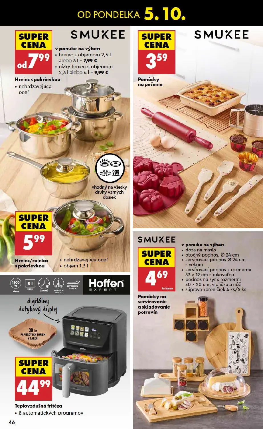 Biedronka leták, strana 46 z 48 — Hrniec s pokrievkou, Pomôcky na pečenie, Hrniec/rajnica s pokrievkou