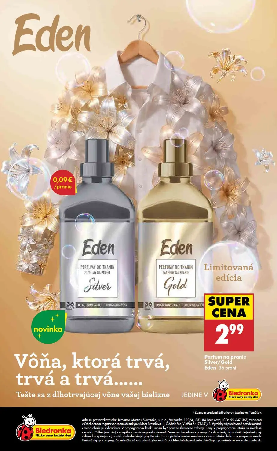 Biedronka leták, strana 48 z 48 — Parfum na pranie Silver/Gold Eden