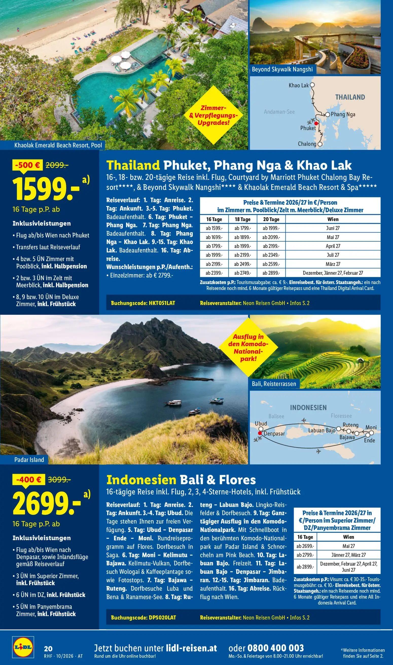 Lidl Prospekt, Seite 20 von 24 — Thailand Phuket, Phang Nga & Khao Lak, Indonesien Bali & Flores