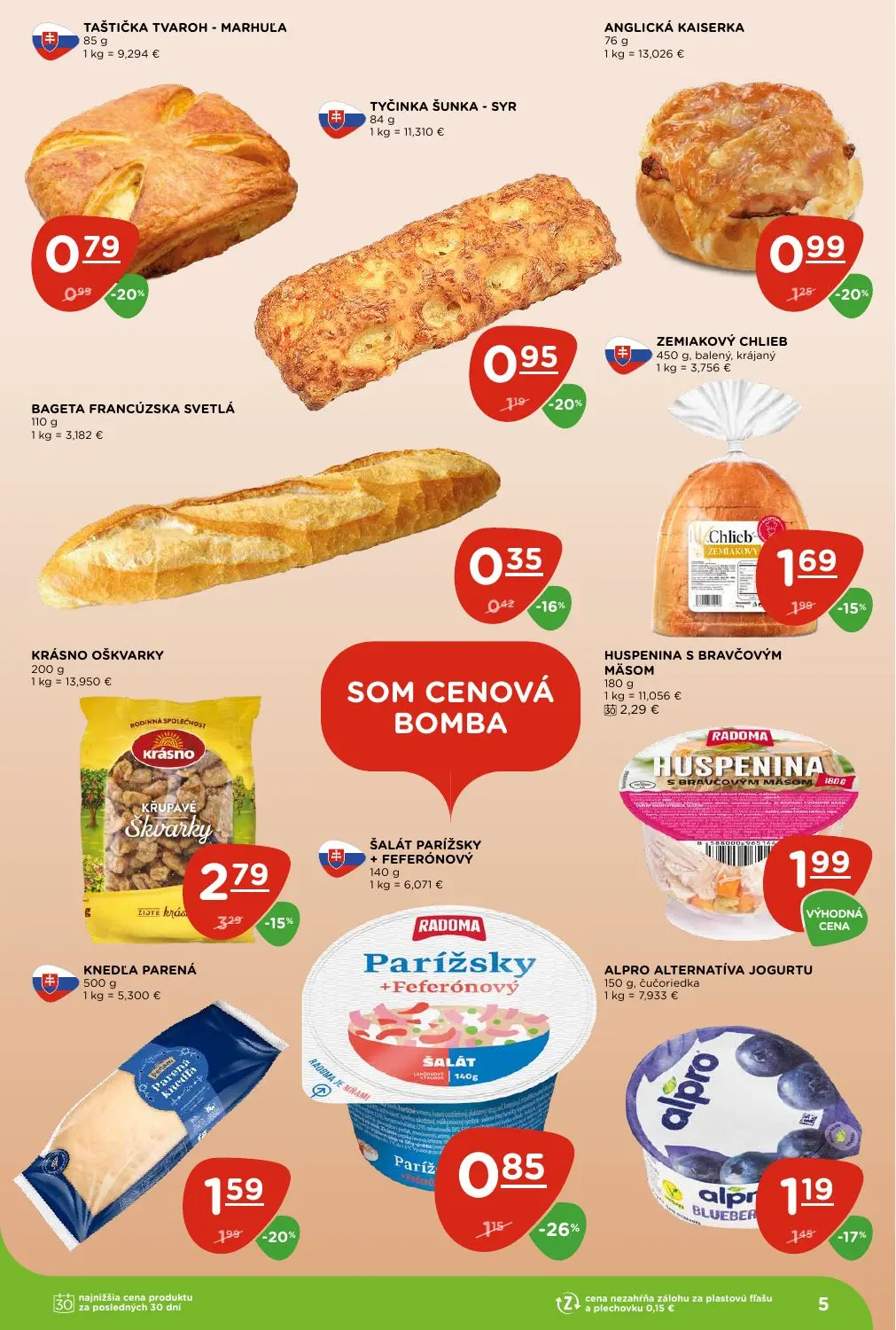 Terno leták, strana 5 z 28 — KRÁSNO OŠKVARKY, KNEDLA PARENÁ, HUSPENINA S BRAVČOVÝM MÄSOM