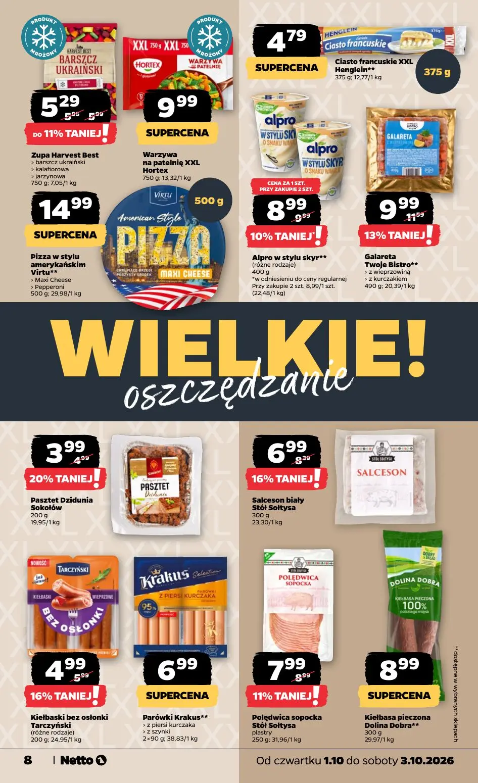 NETTO gazetka, strona 8 z 20 — Galareta Twoje Bistro, Salceson biały Stół Sołtysa, Alpro w stylu skyr