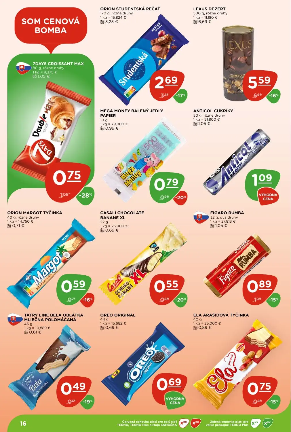 Terno leták, strana 16 z 28 — LEXUS DEZERT, ORION ŠTUDENTSKÁ PEČAŤ, 7DAYS CROISSANT MAX