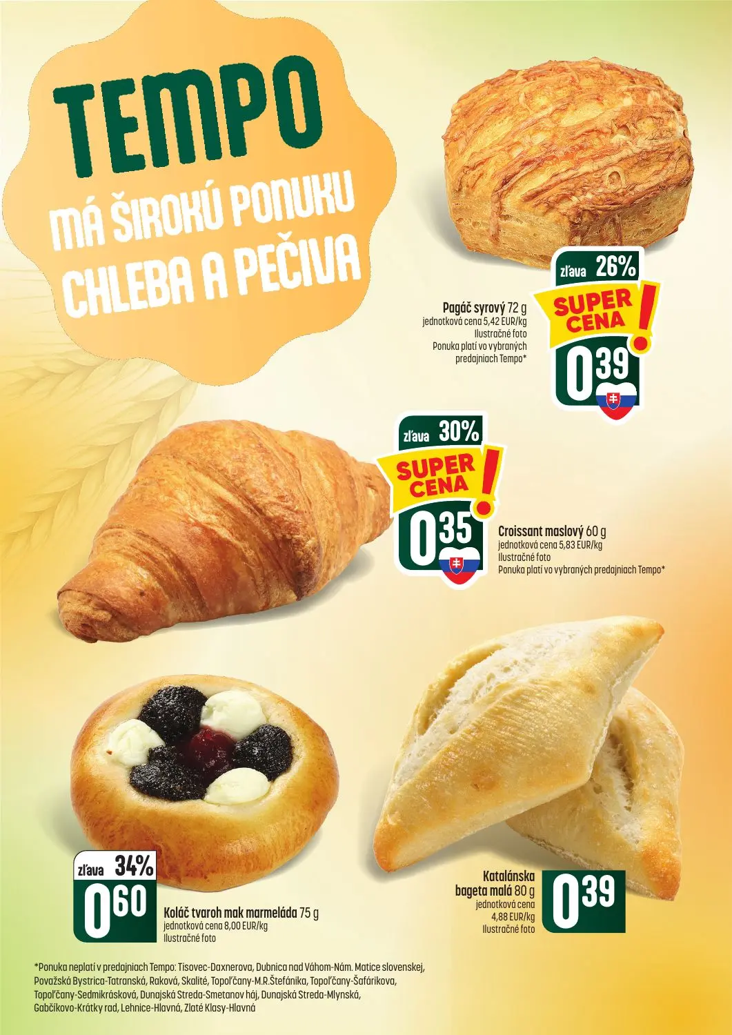 Coop Tempo leták, strana 17 z 62 — Koláč tvaroh mak marmeláda, Croissant maslový, Pagáč syrový