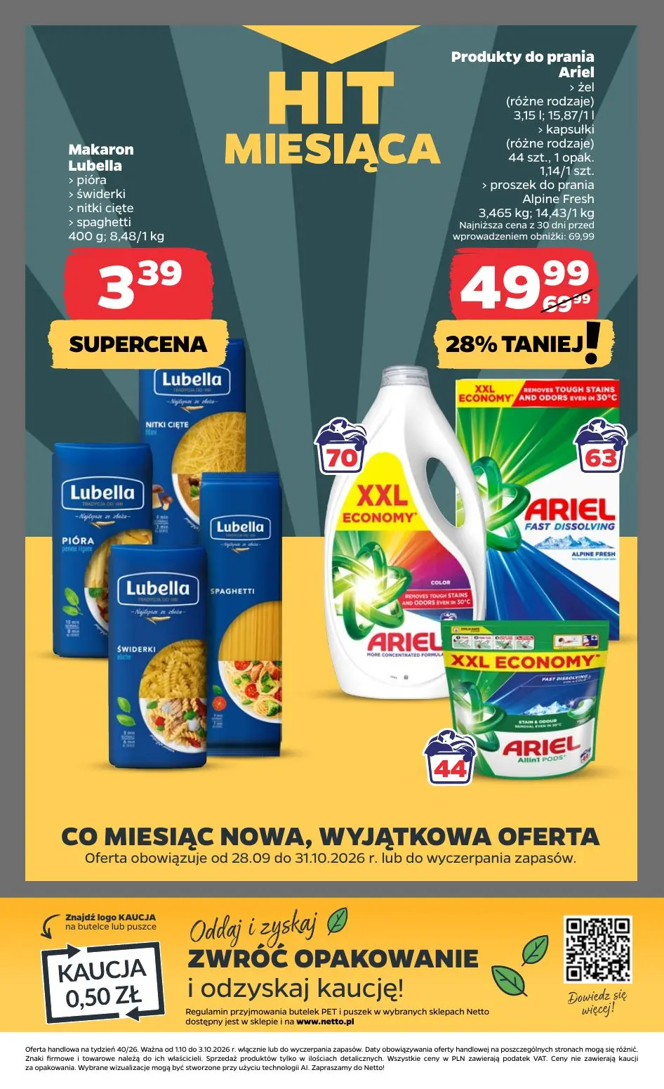 NETTO gazetka, strona 19 z 20 — Produkty do prania Ariel żel, Produkty do prania Ariel kapsułki, Produkty do prania Ariel pr…