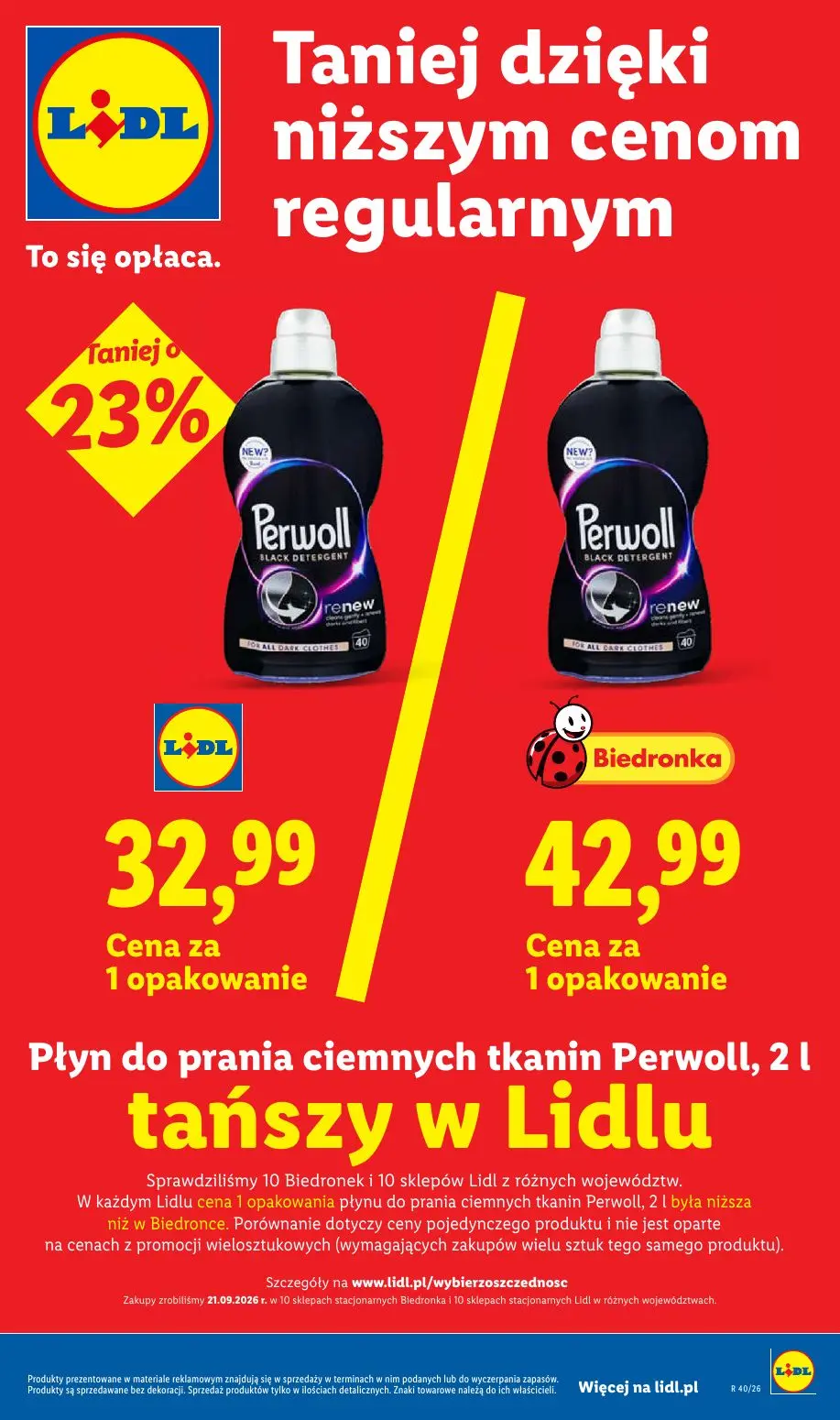 Lidl gazetka, strona 27 z 109 — Płyn do prania ciemnych tkanin Perwoll