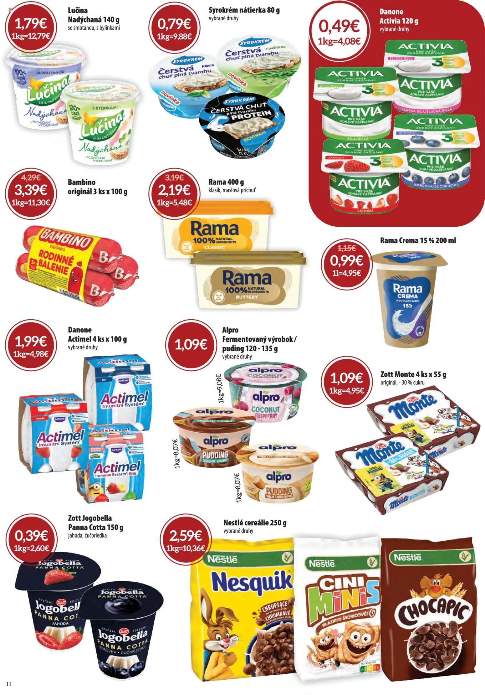 Nitrazdroj leták, strana 11 z 32 — Rama, Bambino originál, Rama Crema 15%