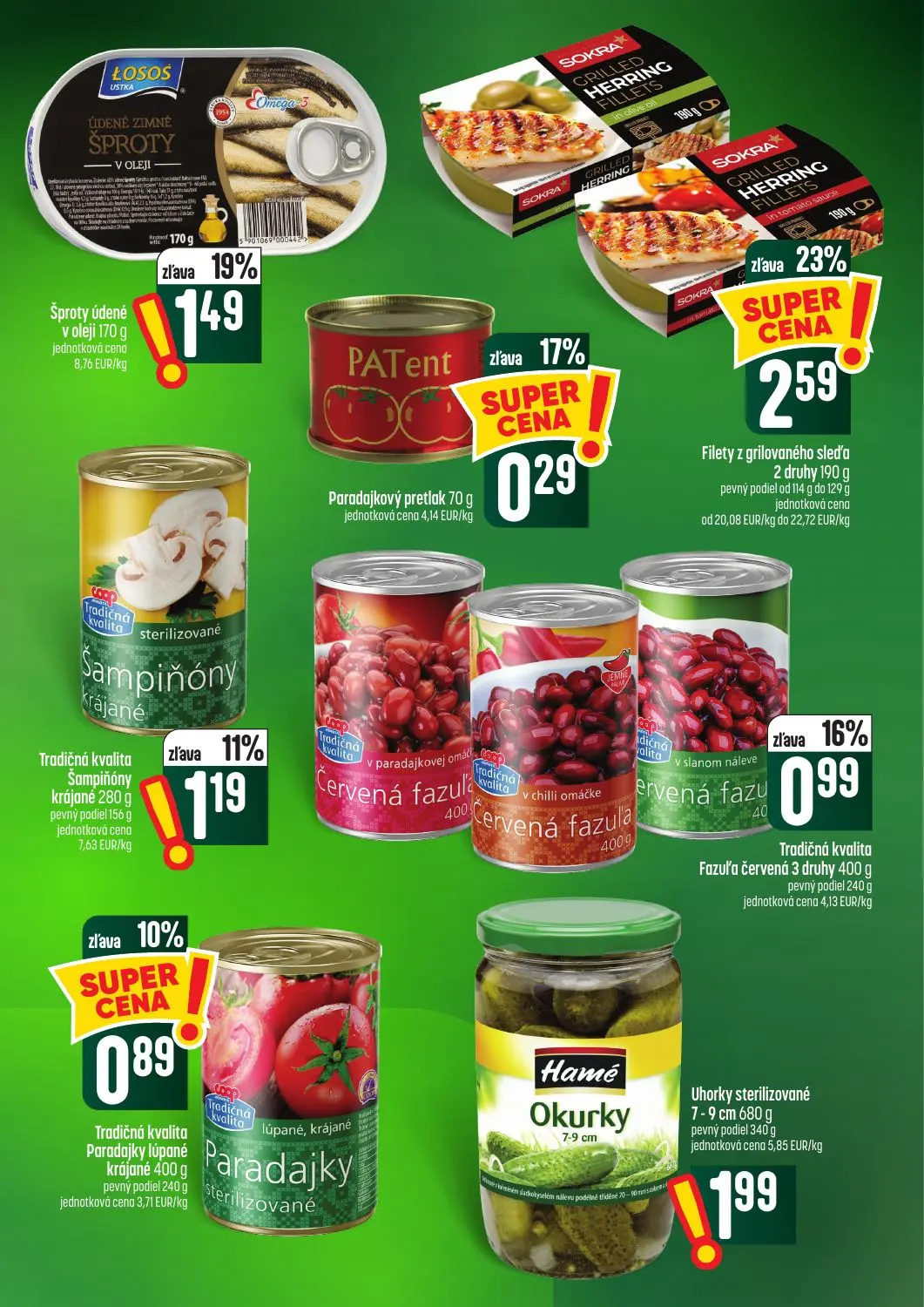 Coop Tempo leták, strana 31 z 62 — GRILLED HERRING FILLETS, ÚDENÉ ZIMNÉ ŠPROTY V OLEJI, Tradičná kvalita Fazuľa červená
