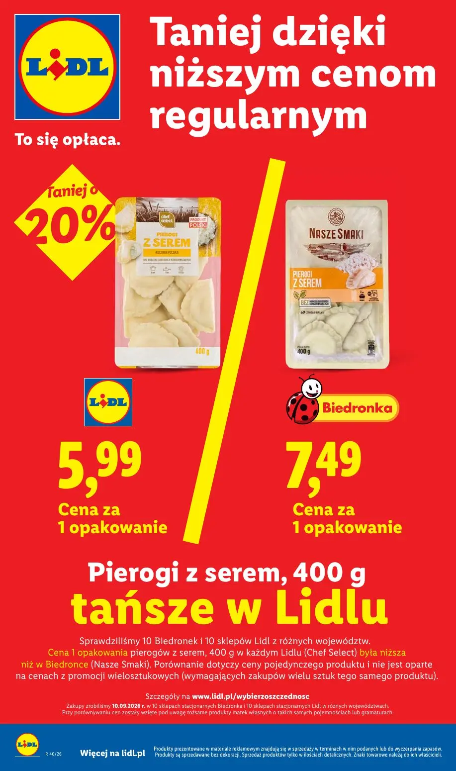 Lidl gazetka, strona 34 z 109 — Pierogi z serem