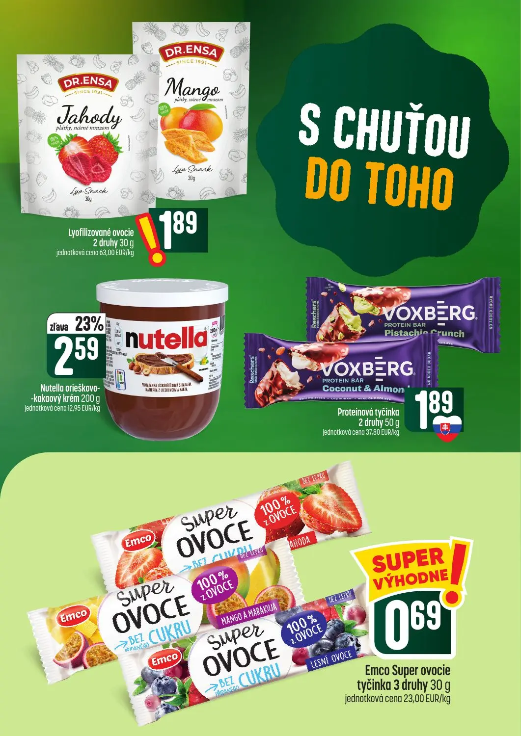 Coop Tempo leták, strana 35 z 62 — Nutella orieškovo-kakaový krém, Lyofilizované ovocie, Proteínová tyčinka