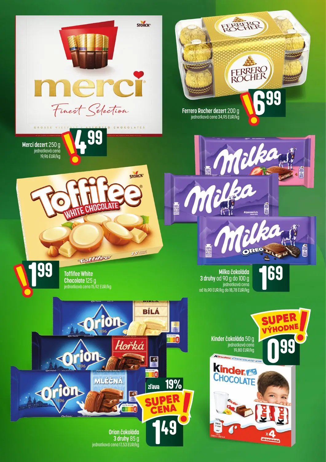 Coop Tempo leták, strana 36 z 62 — Orion čokoláda, Merci dezert, Ferrero Rocher dezert