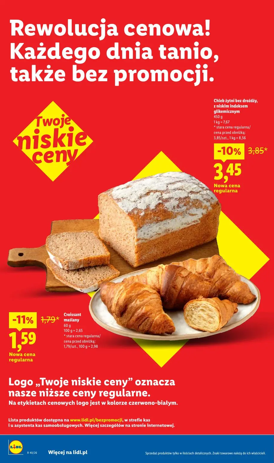 Lidl gazetka, strona 38 z 109 — Chleb żytni bez drożdży, z niskim indeksem glikemicznym, Croissant maślany