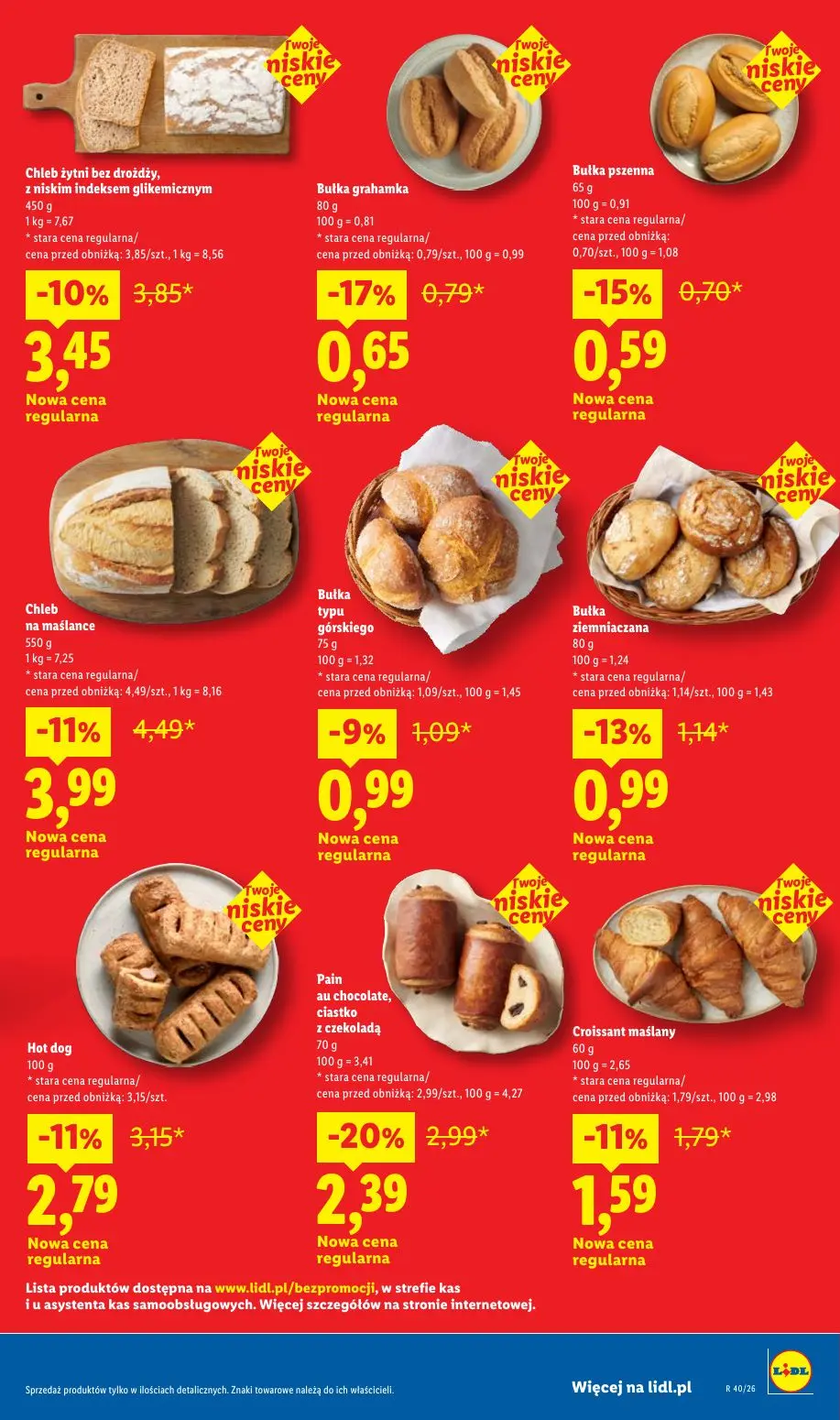 Lidl gazetka, strona 39 z 109 — Pain au chocolate, ciastko z czekoladą, Chleb na maślance, Chleb żytni bez drożdży, z niskim…