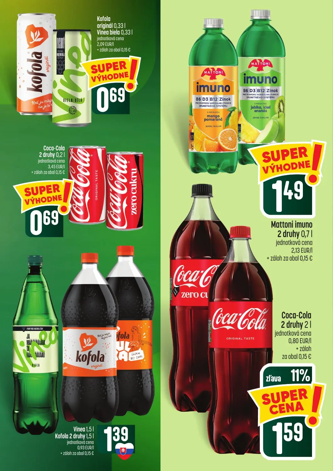 Coop Tempo leták, strana 47 z 62 — Coca-Cola, Kofola originál, Vinea biela