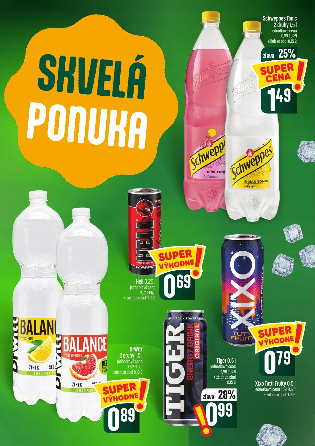 Coop Tempo leták, strana 49 z 62 — Schweppes Tonic, Tiger Energy Drink Original, Hell